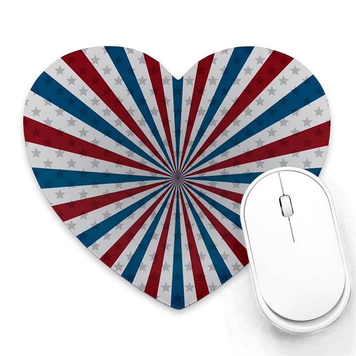 Usa-deco-background Heart Mousepads