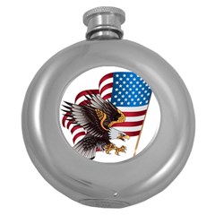 American-eagle- Clip-art Round Hip Flask (5 Oz) by Jancukart