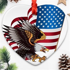 American-eagle- Clip-art Heart Ornament (two Sides)