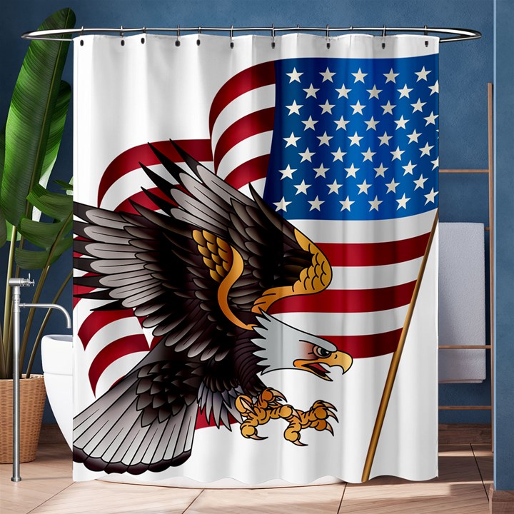 American-eagle- Clip-art Shower Curtain 60  x 72  (Medium) 