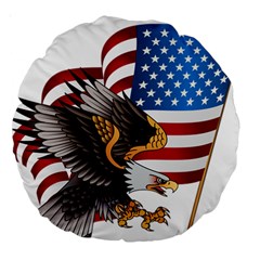 American-eagle- Clip-art Large 18  Premium Round Cushions