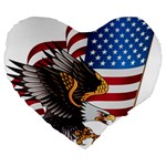 American-eagle- Clip-art Large 19  Premium Heart Shape Cushions Front