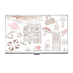 London-paris-drawing-vector-london-comics Business Card Holder