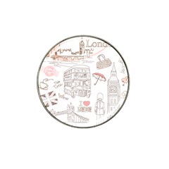 London-paris-drawing-vector-london-comics Hat Clip Ball Marker