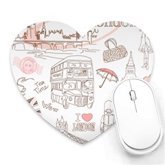 London-paris-drawing-vector-london-comics Heart Mousepads