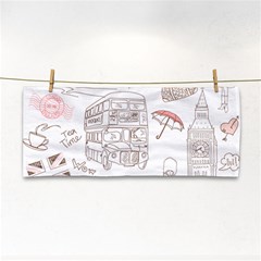 London-paris-drawing-vector-london-comics Hand Towel