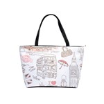 London-paris-drawing-vector-london-comics Classic Shoulder Handbag Front