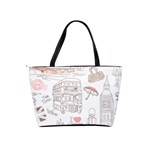 London-paris-drawing-vector-london-comics Classic Shoulder Handbag Back