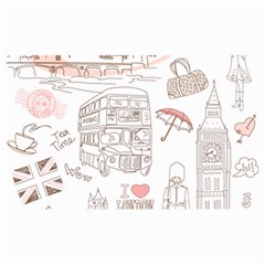 London-paris-drawing-vector-london-comics Cosmetic Bag (medium)