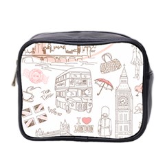 London-paris-drawing-vector-london-comics Mini Toiletries Bag (two Sides)