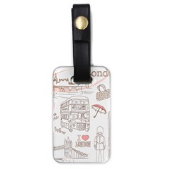 London-paris-drawing-vector-london-comics Luggage Tag (one Side)