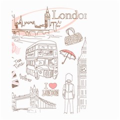 London-paris-drawing-vector-london-comics Small Garden Flag (two Sides)