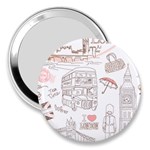 London-paris-drawing-vector-london-comics 3  Handbag Mirrors Front