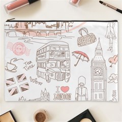 London-paris-drawing-vector-london-comics Cosmetic Bag (xxxl) by Jancukart