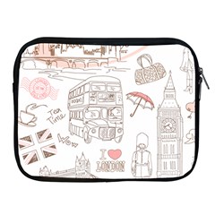 London-paris-drawing-vector-london-comics Apple Ipad 2/3/4 Zipper Cases by Jancukart