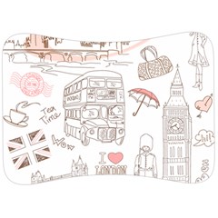 London-paris-drawing-vector-london-comics Velour Seat Head Rest Cushion