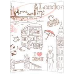 London-paris-drawing-vector-london-comics Back Support Cushion by Jancukart