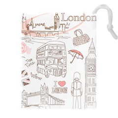 London-paris-drawing-vector-london-comics Drawstring Pouch (4xl) by Jancukart