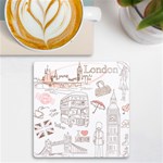 London-paris-drawing-vector-london-comics UV Print Square Tile Coaster  Front