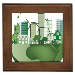 Vector-energy-saving-caring-for-the-earth Framed Tile by Jancukart