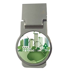 Vector-energy-saving-caring-for-the-earth Money Clips (round) 