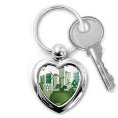 Vector-energy-saving-caring-for-the-earth Key Chain (heart)