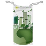 Vector-energy-saving-caring-for-the-earth Jewelry Bag Front