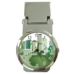 Vector-energy-saving-caring-for-the-earth Money Clip Watches