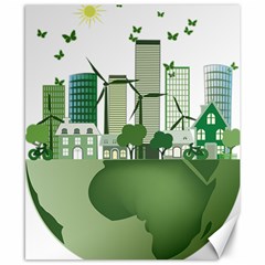 Vector-energy-saving-caring-for-the-earth Canvas 8  X 10 