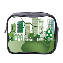 Vector-energy-saving-caring-for-the-earth Mini Toiletries Bag (two Sides) by Jancukart