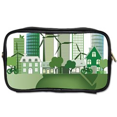 Vector-energy-saving-caring-for-the-earth Toiletries Bag (two Sides) by Jancukart