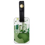 Vector-energy-saving-caring-for-the-earth Luggage Tag (one side) Front