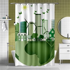 Vector-energy-saving-caring-for-the-earth Shower Curtain 48  X 72  (small)  by Jancukart