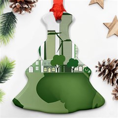 Vector-energy-saving-caring-for-the-earth Christmas Tree Ornament (two Sides)