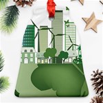 Vector-energy-saving-caring-for-the-earth Bell Ornament (Two Sides) Back