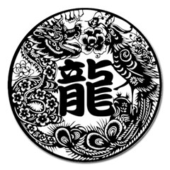 Chinese-dragon Magnet 5  (round)