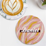 tropical polka  UV Print Round Tile Coaster Front