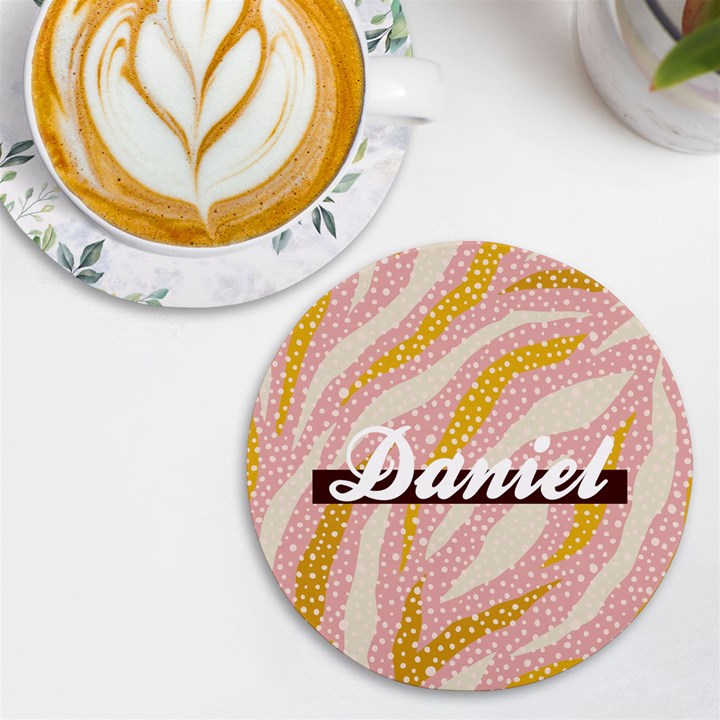 tropical polka  UV Print Round Tile Coaster