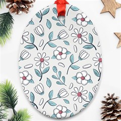 Flowers Pattern Ornament (oval)