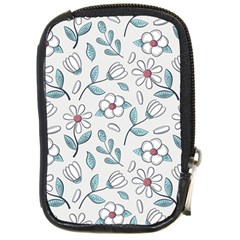 Flowers Pattern Compact Camera Leather Case by hanggaravicky2