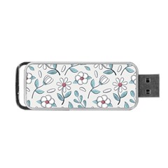 Flowers Pattern Portable Usb Flash (two Sides) by hanggaravicky2