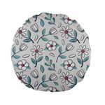 Flowers Pattern Standard 15  Premium Round Cushions Back