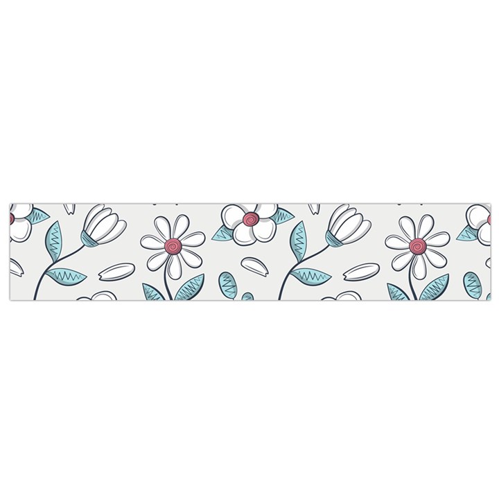 Flowers Pattern Small Flano Scarf