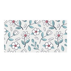 Flowers Pattern Satin Wrap 35  X 70  by hanggaravicky2