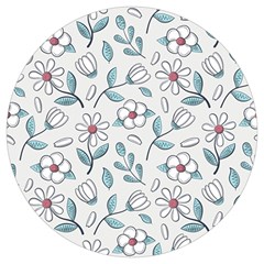 Flowers Pattern Round Trivet