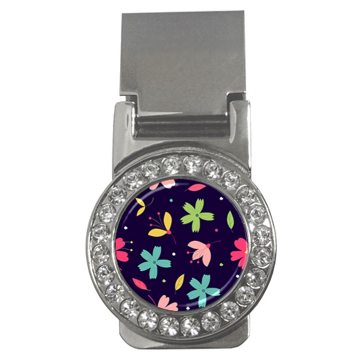 Colorful Floral Money Clips (CZ) 