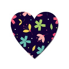 Colorful Floral Heart Magnet by hanggaravicky2