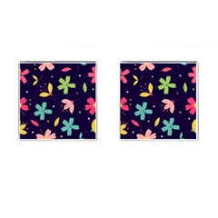 Colorful Floral Cufflinks (square)