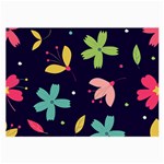 Colorful Floral Large Glasses Cloth Front