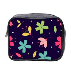 Colorful Floral Mini Toiletries Bag (two Sides)